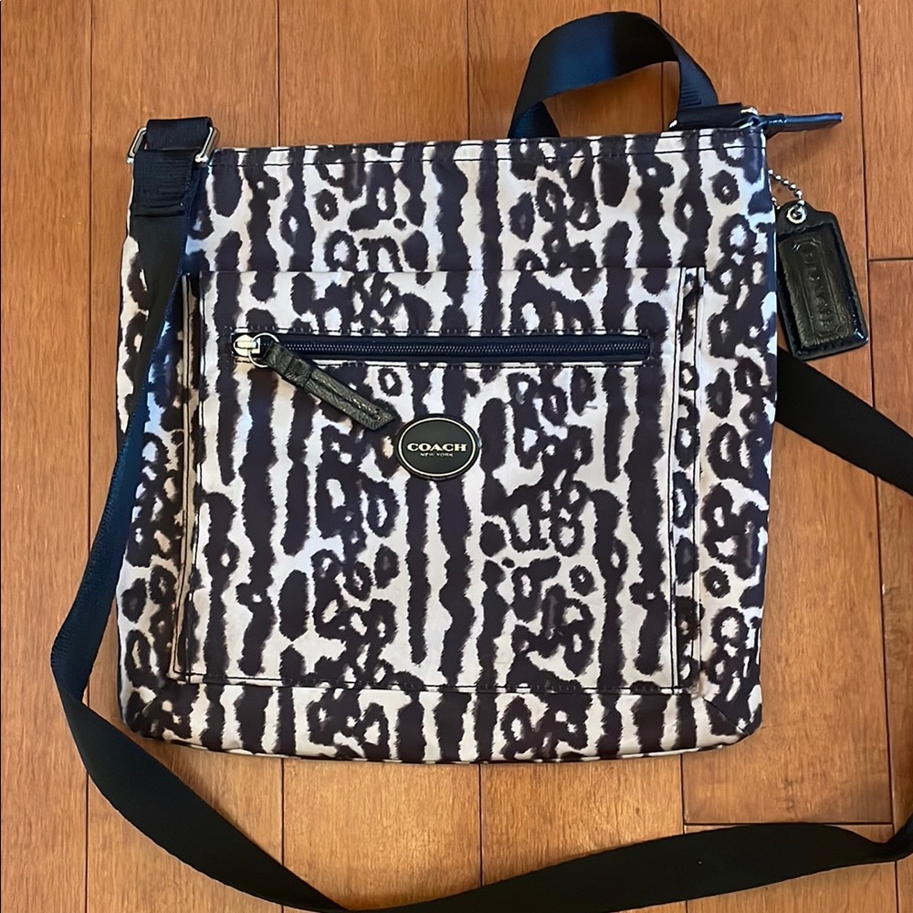 Coach Black and Tan Crossbody Bag